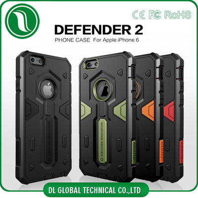 Shockproof Black iPhone 6 Armorbox Rugged Phone Covers TPU + PC + Silicone
