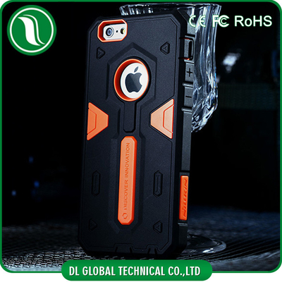 Shockproof Black iPhone 6 Armorbox Rugged Phone Covers TPU + PC + Silicone
