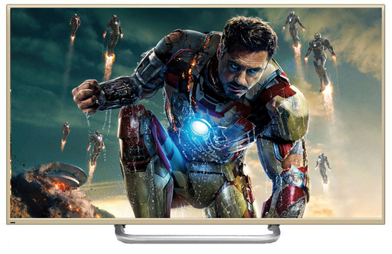 Panel LCD fino estupendo 3D, Smart de la caja 65Inch del oro 4K HD lleno TV con pantalla grande